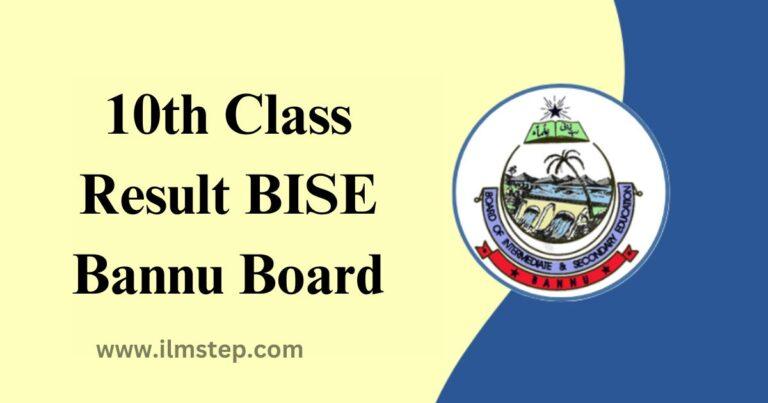 10th Class Result 2023 BISE Bannu Board