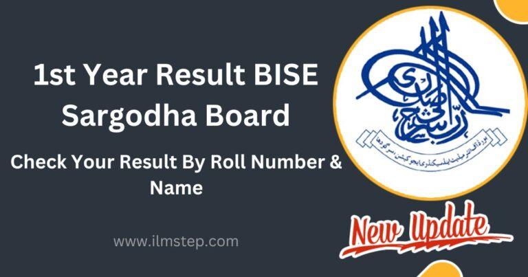 1st Year Result 2023 BISE Sargodha Board